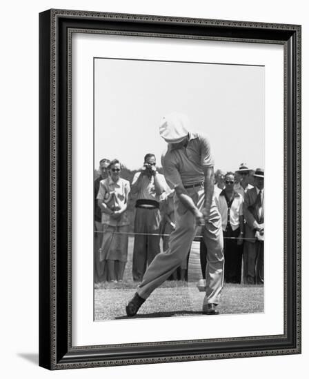 Ben Hogan Hitting a Golf Ball-John Dominis-Framed Premium Photographic Print