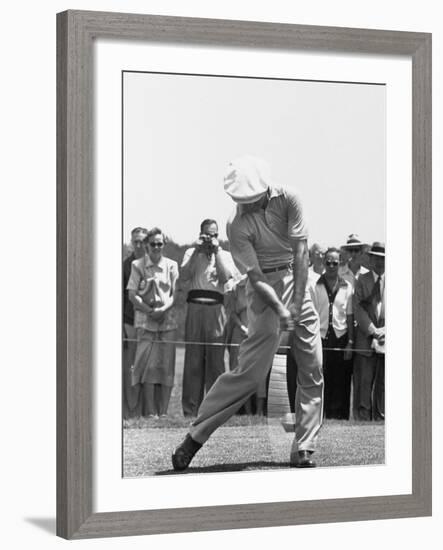 Ben Hogan Hitting a Golf Ball-John Dominis-Framed Premium Photographic Print