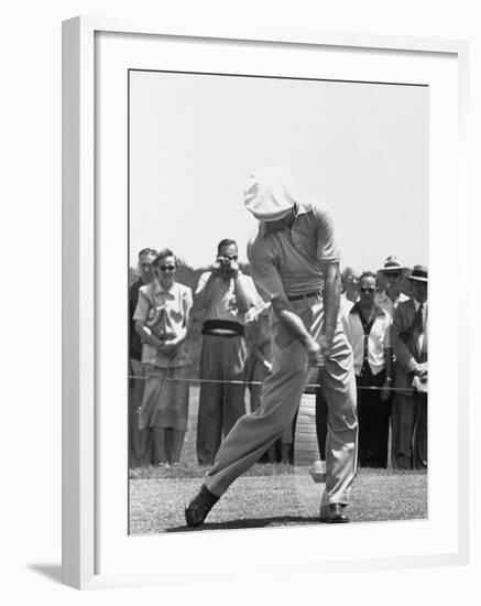 Ben Hogan Hitting a Golf Ball-John Dominis-Framed Premium Photographic Print