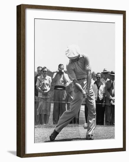 Ben Hogan Hitting a Golf Ball-John Dominis-Framed Premium Photographic Print