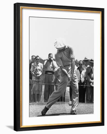 Ben Hogan Hitting a Golf Ball-John Dominis-Framed Premium Photographic Print