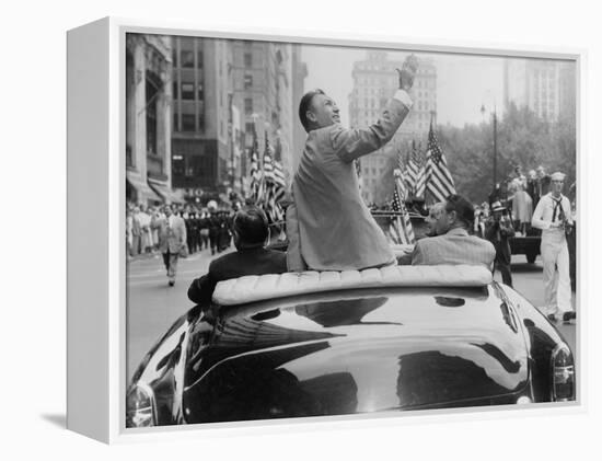 Ben Hogan Honored in a Ticker-Tape Parade in New York City-null-Framed Stretched Canvas