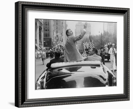 Ben Hogan Honored in a Ticker-Tape Parade in New York City-null-Framed Photo