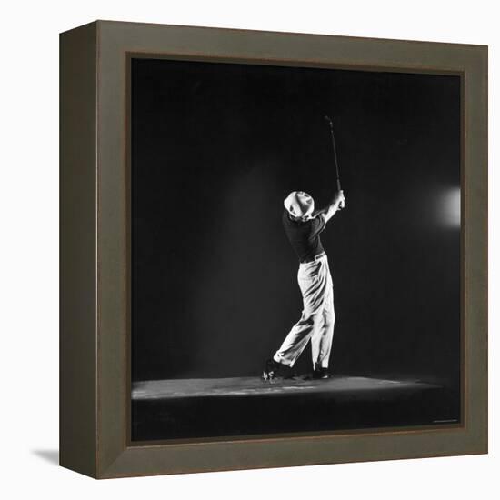 Ben Hogan, Posed in Action Swinging Club-Yale Joel-Framed Premier Image Canvas