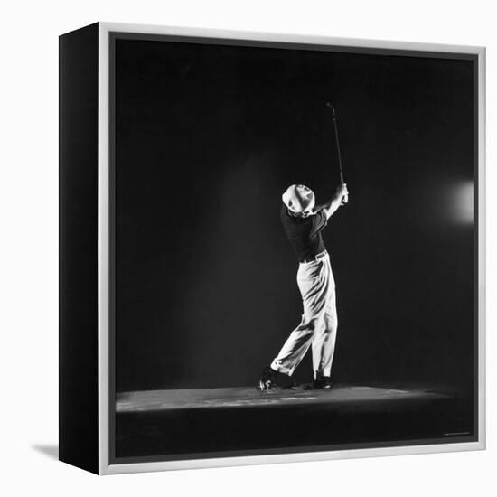 Ben Hogan, Posed in Action Swinging Club-Yale Joel-Framed Premier Image Canvas