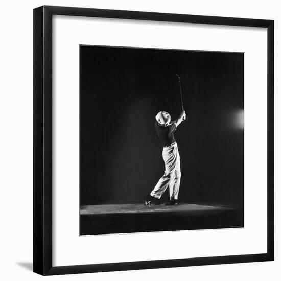 Ben Hogan, Posed in Action Swinging Club-Yale Joel-Framed Premium Photographic Print