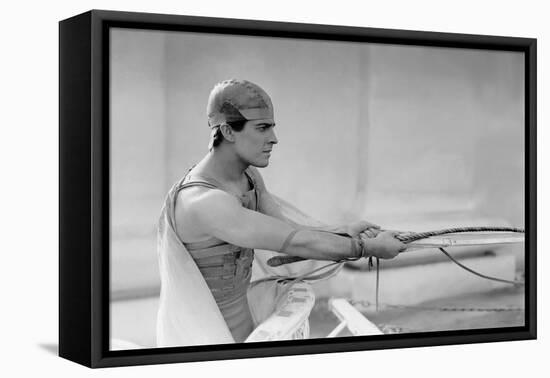 Ben Hur by Fred Niblo with Ramon Novarro, 1925 (b/w photo)-null-Framed Stretched Canvas