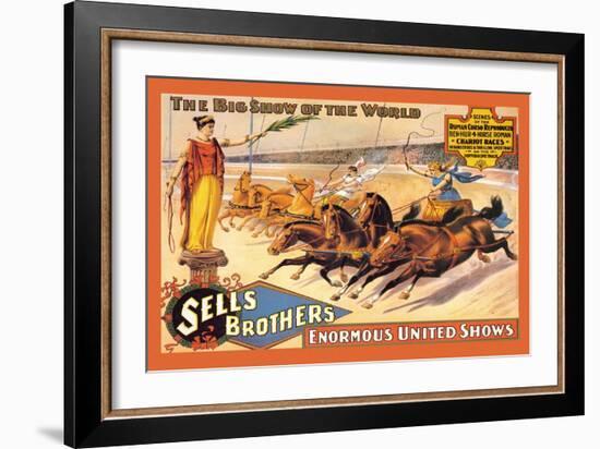 Ben Hur Chariot Races: Sells Brothers' Enormous United Shows-null-Framed Art Print