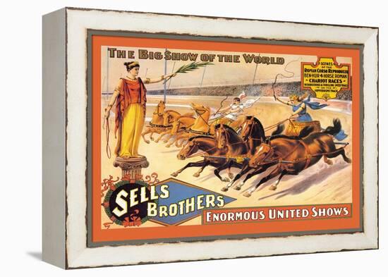 Ben Hur Chariot Races: Sells Brothers' Enormous United Shows-null-Framed Stretched Canvas