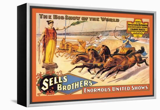 Ben Hur Chariot Races: Sells Brothers' Enormous United Shows-null-Framed Stretched Canvas