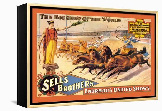 Ben Hur Chariot Races: Sells Brothers' Enormous United Shows-null-Framed Stretched Canvas