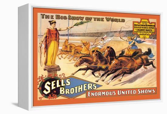 Ben Hur Chariot Races: Sells Brothers' Enormous United Shows-null-Framed Stretched Canvas