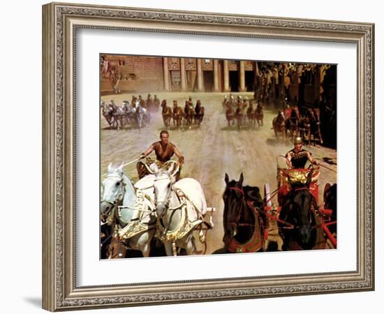 Ben-Hur, Charlton Heston, Stephen Boyd, 1959-null-Framed Photo