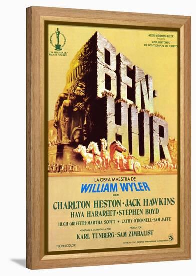 Ben-Hur, Spanish Poster Art, 1959-null-Framed Stretched Canvas