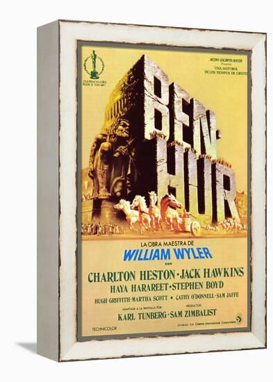 Ben-Hur, Spanish Poster Art, 1959-null-Framed Stretched Canvas