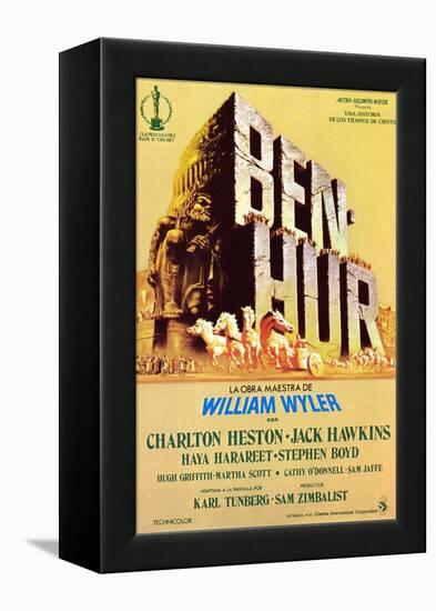 Ben-Hur, Spanish Poster Art, 1959-null-Framed Stretched Canvas