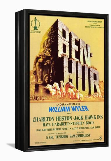 Ben-Hur, Spanish Poster Art, 1959-null-Framed Stretched Canvas