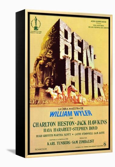 Ben-Hur, Spanish Poster Art, 1959-null-Framed Stretched Canvas