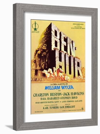 Ben-Hur, Spanish Poster Art, 1959-null-Framed Art Print