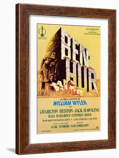 Ben-Hur, Spanish Poster Art, 1959-null-Framed Art Print