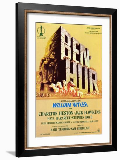 Ben-Hur, Spanish Poster Art, 1959-null-Framed Art Print