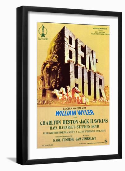 Ben-Hur, Spanish Poster Art, 1959-null-Framed Art Print