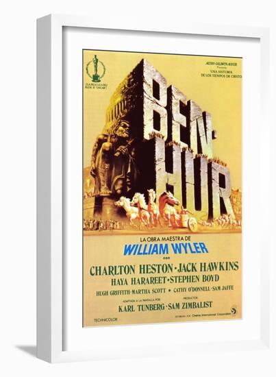 Ben-Hur, Spanish Poster Art, 1959-null-Framed Art Print