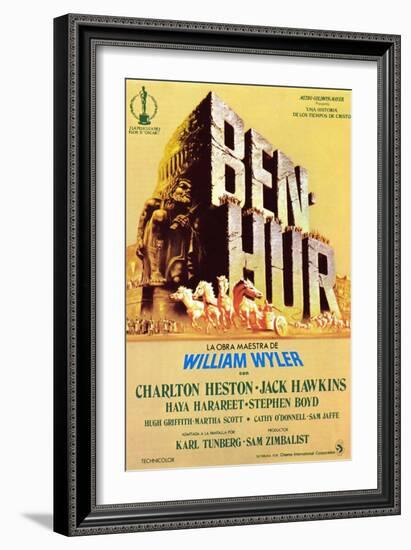 Ben-Hur, Spanish Poster Art, 1959-null-Framed Art Print