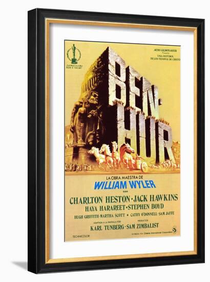 Ben-Hur, Spanish Poster Art, 1959-null-Framed Art Print