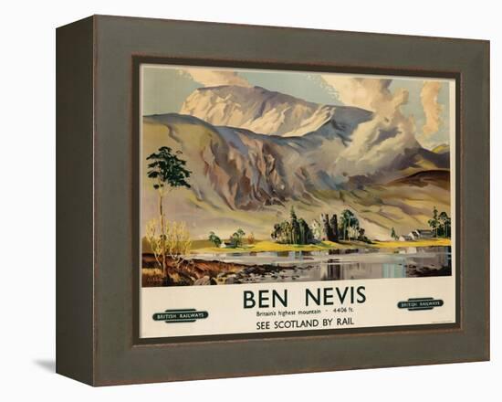 Ben Nevis, Poster Advertising British Railways, C.1955-null-Framed Premier Image Canvas