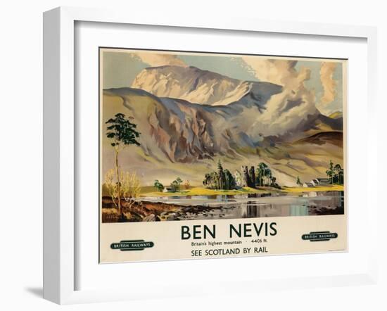 Ben Nevis, Poster Advertising British Railways, C.1955-null-Framed Giclee Print