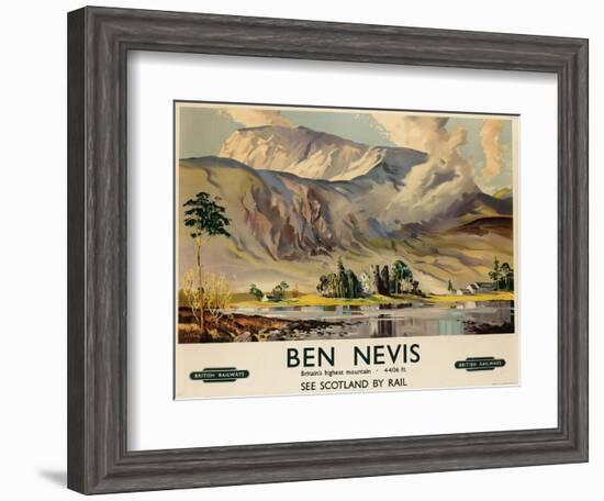 Ben Nevis, Poster Advertising British Railways, C.1955-null-Framed Giclee Print