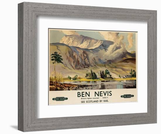 Ben Nevis, Poster Advertising British Railways, C.1955-null-Framed Giclee Print