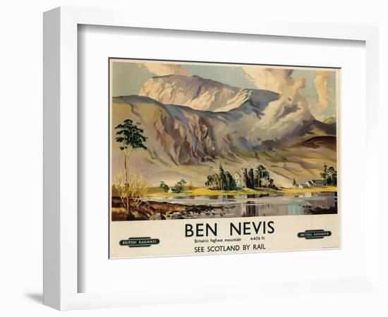 Ben Nevis, Poster Advertising British Railways, C.1955-null-Framed Giclee Print