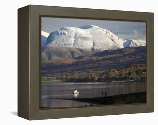 Ben Nevis Range, Seen from Loch Eil, Grampians, Western Scotland, United Kingdom, Europe-Tony Waltham-Framed Premier Image Canvas