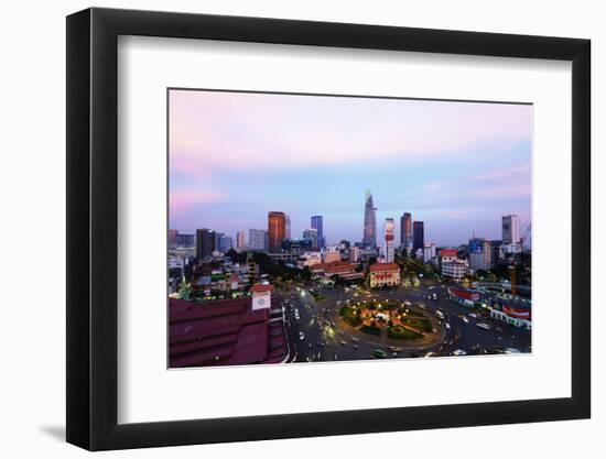 Ben Thanh Market Area and Bitexco Financial Tower, Ho Chi Minh City (Saigon), Vietnam, Indochina-Christian Kober-Framed Photographic Print