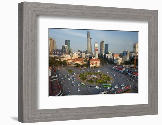 Ben Thanh roundabout, Ho Chi Minh City, Saigon, Vietnam-David Wall-Framed Photographic Print