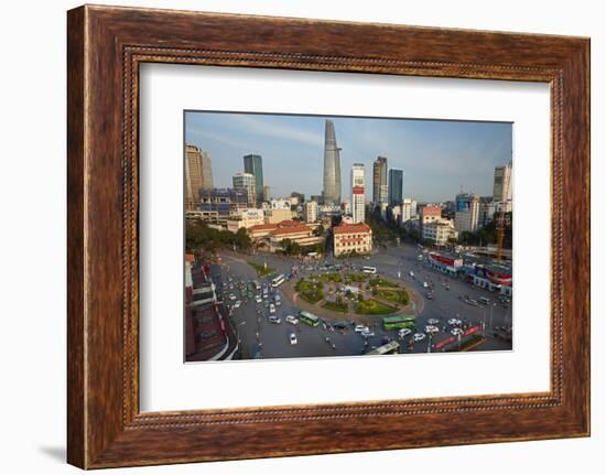 Ben Thanh roundabout, Ho Chi Minh City, Saigon, Vietnam-David Wall-Framed Photographic Print