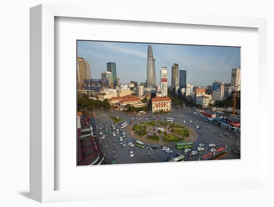 Ben Thanh roundabout, Ho Chi Minh City, Saigon, Vietnam-David Wall-Framed Photographic Print