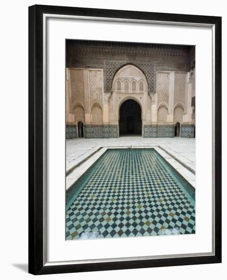Ben Youssef Medersa (Koranic School), UNESCO World Heritage Site, Marrakesh, Morocco, North Africa-Nico Tondini-Framed Photographic Print