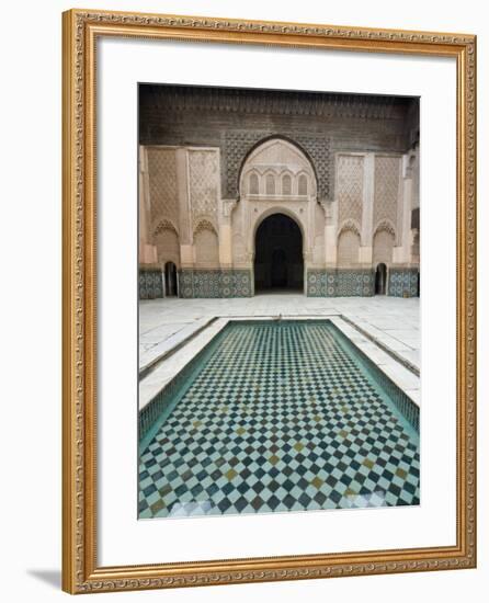 Ben Youssef Medersa (Koranic School), UNESCO World Heritage Site, Marrakesh, Morocco, North Africa-Nico Tondini-Framed Photographic Print