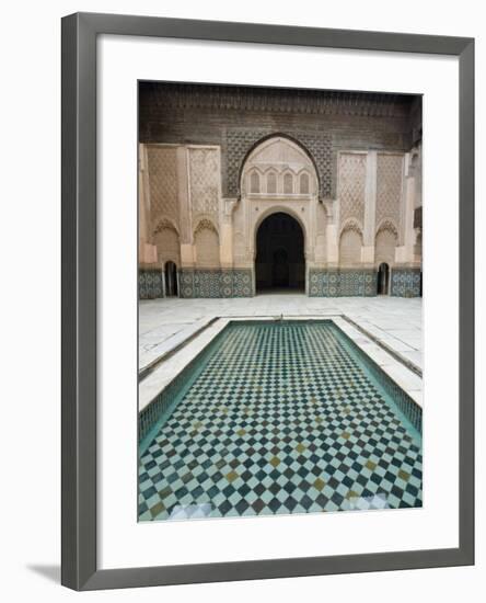 Ben Youssef Medersa (Koranic School), UNESCO World Heritage Site, Marrakesh, Morocco, North Africa-Nico Tondini-Framed Photographic Print