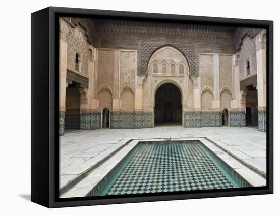 Ben Youssef Medersa (Koranic School), UNESCO World Heritage Site, Marrakesh, Morocco, North Africa-Nico Tondini-Framed Premier Image Canvas