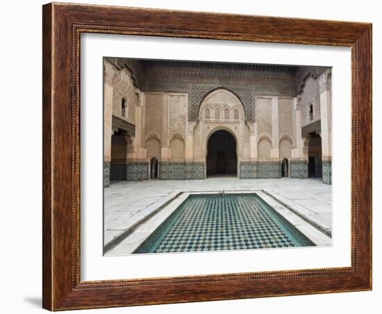 Ben Youssef Medersa (Koranic School), UNESCO World Heritage Site, Marrakesh, Morocco, North Africa-Nico Tondini-Framed Photographic Print