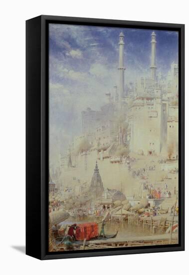 Benares (Also known as Varanasi)-Albert Goodwin-Framed Premier Image Canvas