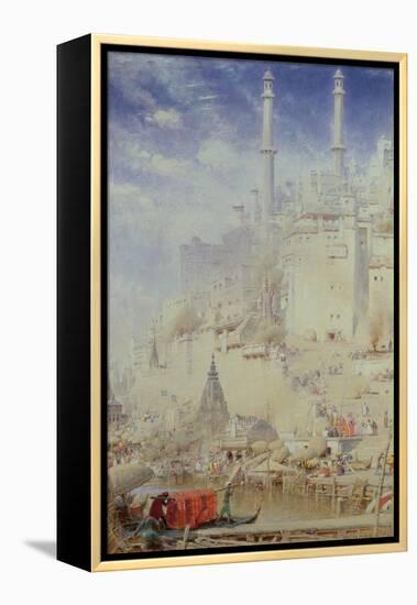 Benares (Also known as Varanasi)-Albert Goodwin-Framed Premier Image Canvas