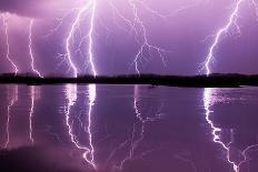 Lightning storm over Lake Csaj, Hungary-Bence Mate-Photographic Print