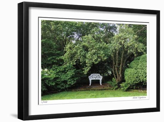 Bench and Tree-Stacy Bass-Framed Giclee Print