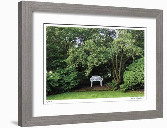 Bench and Tree-Stacy Bass-Framed Giclee Print