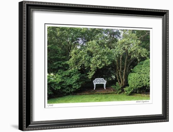 Bench and Tree-Stacy Bass-Framed Giclee Print